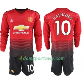 Koszulka Manchester United RASHFORD 10 Dziecięcy Domowe Koszulki Piłkarskie 2018-2019 Długi Rękaw